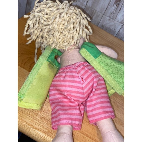 HABA Mali 12" Soft Doll with Blonde Hair, Blue Eyes and Embroidered Face - Picture 8 of 8